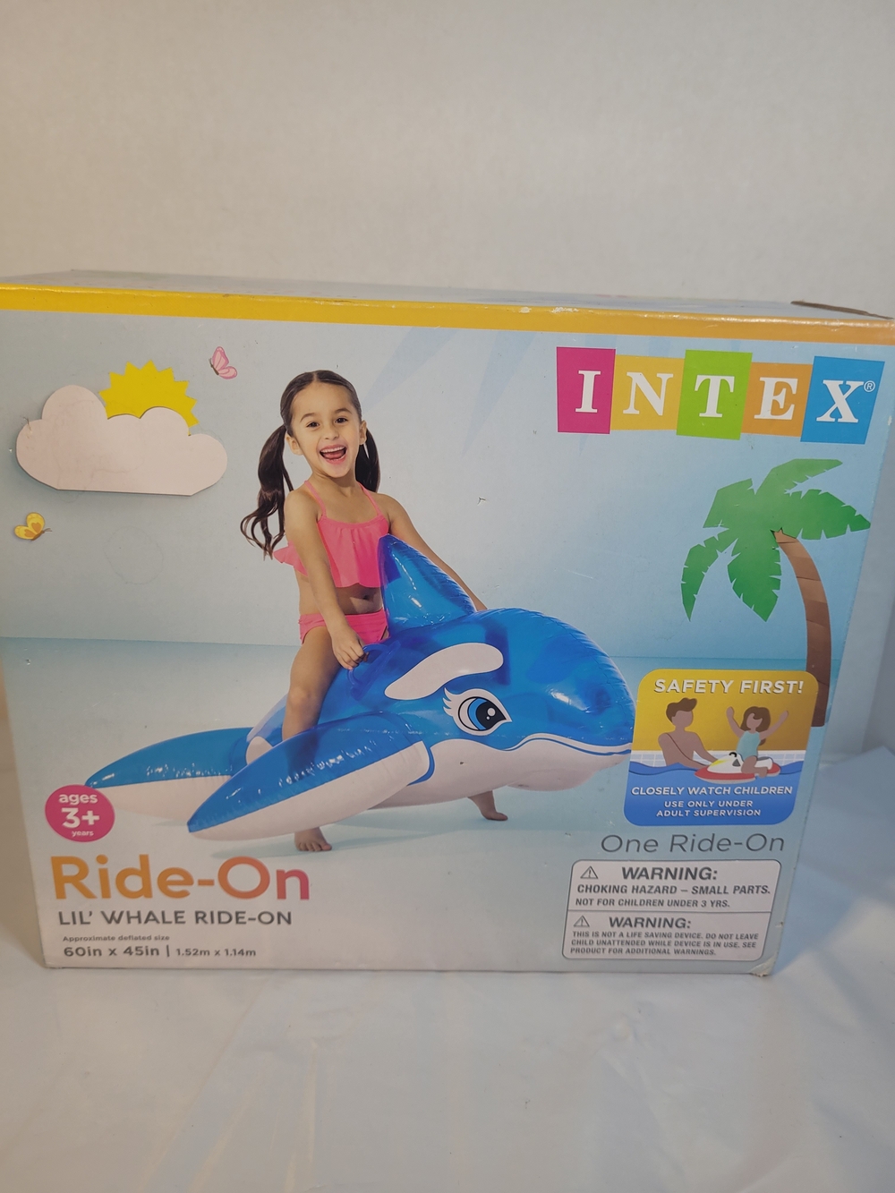 Ride On LIL WHALE Swimming Pool Float Toy  INTEX Inflatable NIB (S)